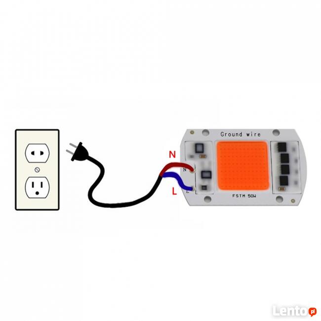 Dioda COB 30W FUL Spectrum 230V DO UPRAWY ROŚLIN