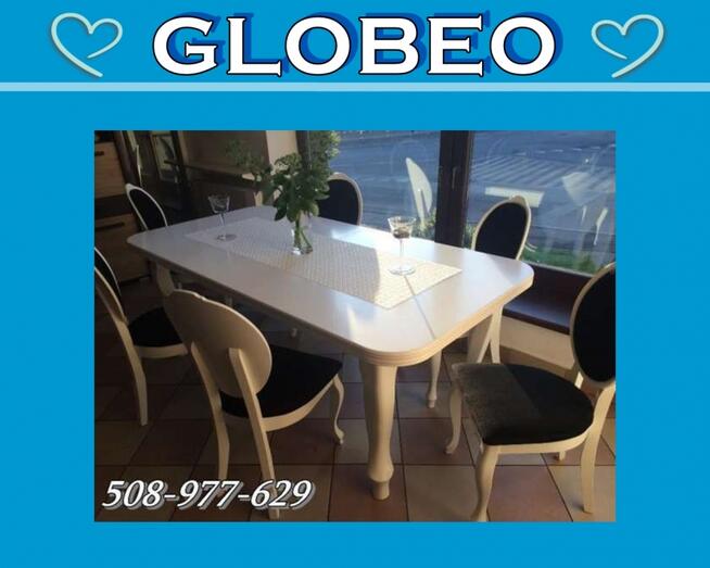 Globeo - Stół biały połysk 3m x 1m