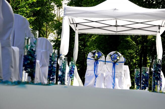 Akcesoria do dekoracji ślubu plebnerowego wypozyczę,