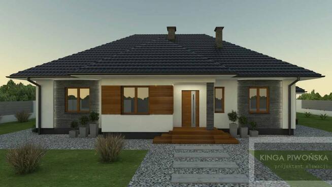 Projekt elewacji domu lub budynku komercyjnego