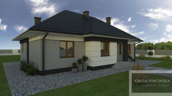 Projekt elewacji domu lub budynku komercyjnego