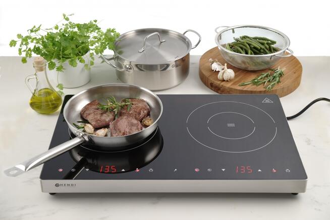 Podwójna kuchnia indukcyjna elegancka płyta Hendi