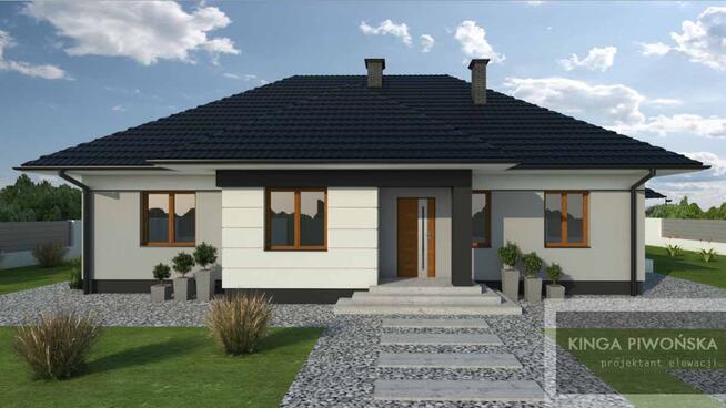 Projekt elewacji domu lub budynku komercyjnego