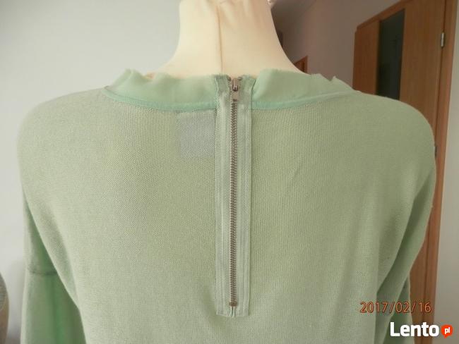 Bluzka Vero Moda Dzianina Bawełniana z Szyfonem Oversize