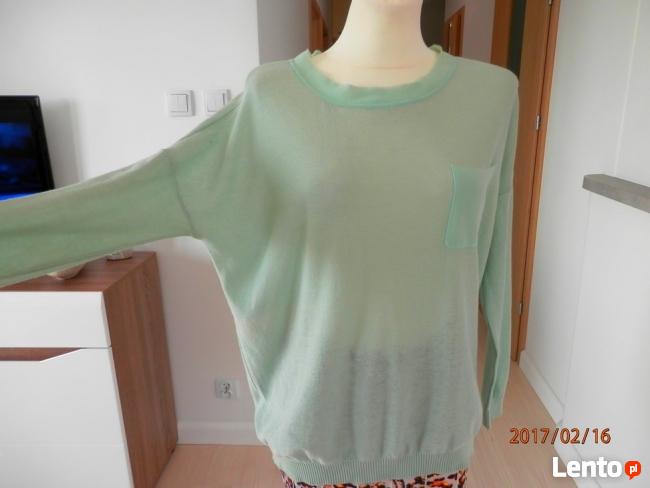 Bluzka Vero Moda Dzianina Bawełniana z Szyfonem Oversize