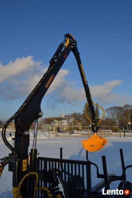 Przyczepa Leśna do drewna Country 3t Żuraw Dźwig 4.3 CHWYTAK