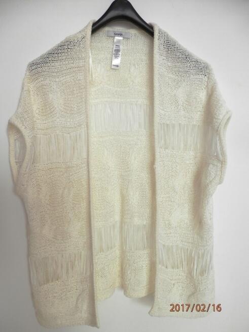 Blezer Kremowy Narzutka Kimono by UK 36