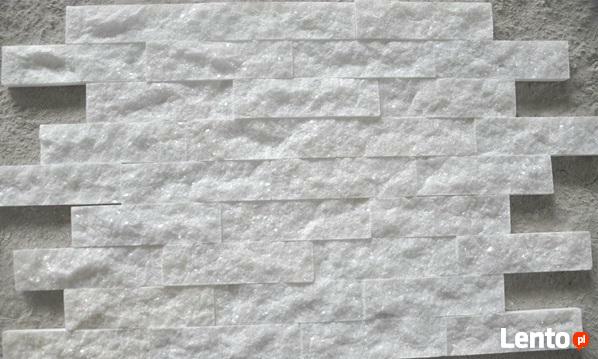 Kamień naturalny kwarcytowy elewacyjny Crystal White