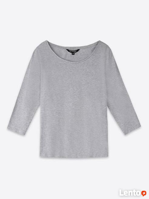 szara bluzka z rękawem 3/4 Top Secret