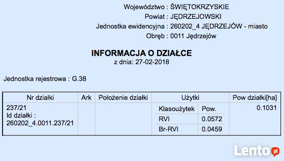 Działka budowlana przy ul. Jasionka / Górna