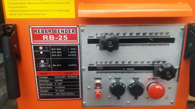 Giętarka do prętów zbrojeniowych ( mechaniczna ) do 25