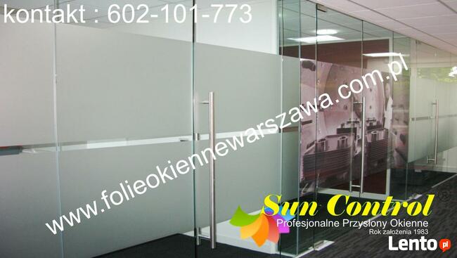 Folie okienne matowe montaż Warszawa