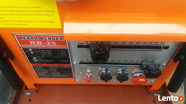 Giętarka do prętów zbrojeniowych i strzemion do 25 mm.