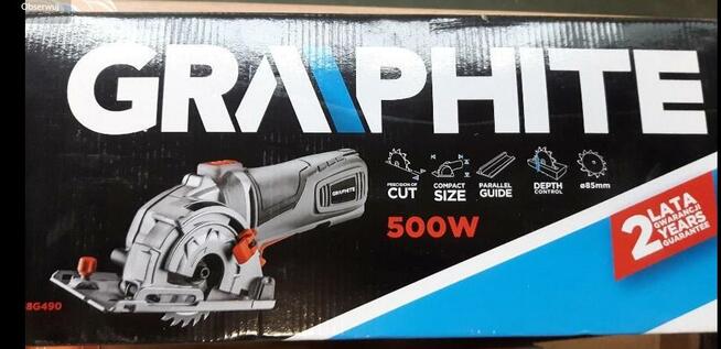Piła pilarka tarczowa mini 500W Graphite 58G490