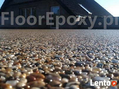 Kamienny dywan hydroizolacja podłoga z żywicy dekoracyjna