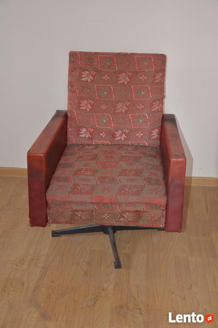 Fotel klubowy PRL, Loft, Meble PRL, Vintage, Krzesła, Komody