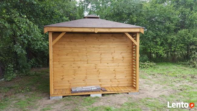 Drewniany DOMEK NARZĘDZIOWY/letniskowy + DREWUTNIA 3x4