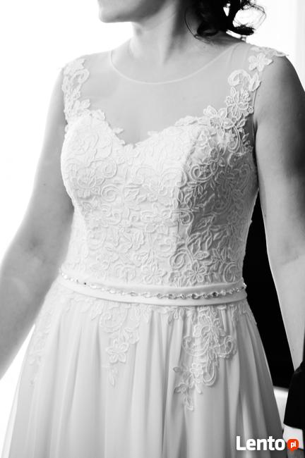 Piękna, zwiewna, muślinowa suknia ślubna -kolekcja BY OLA LA