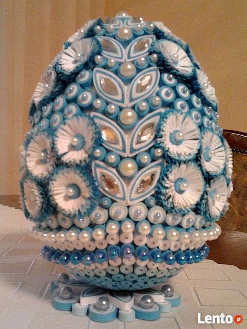 Jajka wielkanocne ręcznie robione quilling elegancki prezent