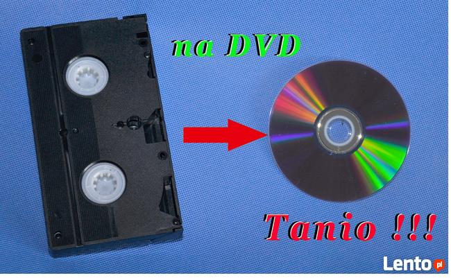 Tanie przegrywanie kaset VHS na płyty DVD - 8 zł za godzinę