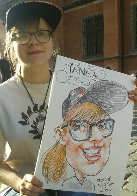 Portret lub karykatura, na żywo, ze zdjęcia, na imprezie