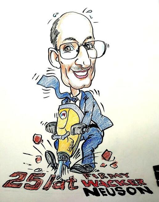 Portret lub karykatura, na żywo, ze zdjęcia, na imprezie