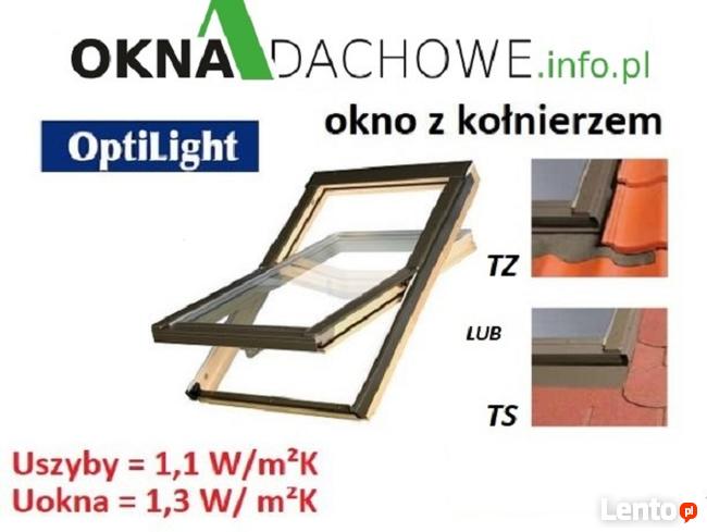 Okno dachowe 66x98 cm z kołnierzem OptiLight B CENA BRUTTO