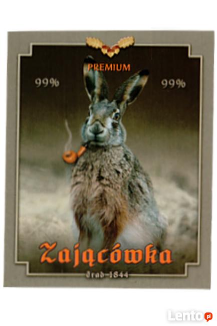 Etykieta na butelkę zającówka