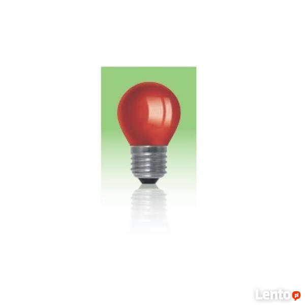 Żarówka LED E27 1W kulka - czerwona K-105