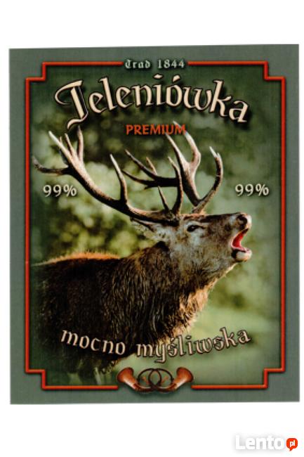 Opis produktu Etykieta na butelkę jeleniówka Wymiary: 85 x 1