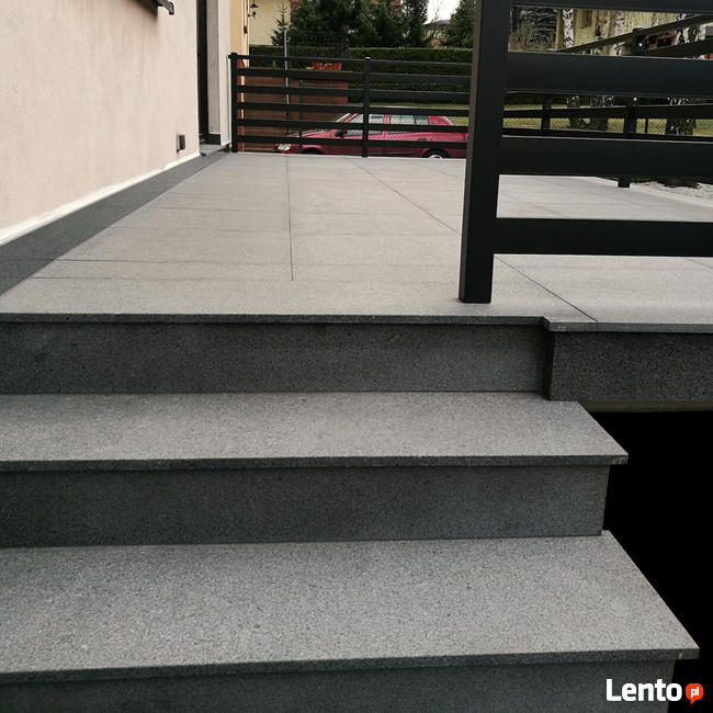 Schody granitowe g654 New 150x33x2 płomieniowane stopnice