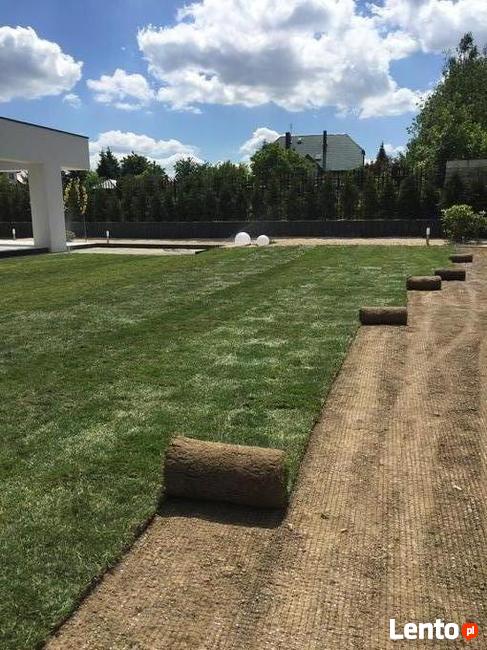 Usługi ogrodnicze trawa z rolki nawadnianie ogrodu trawnik