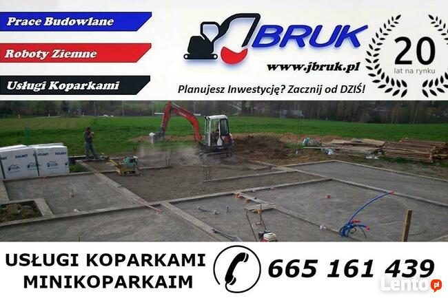 Usługi Koparką Minikoparką Krosno Jasło Jedlicze jbruk.pl