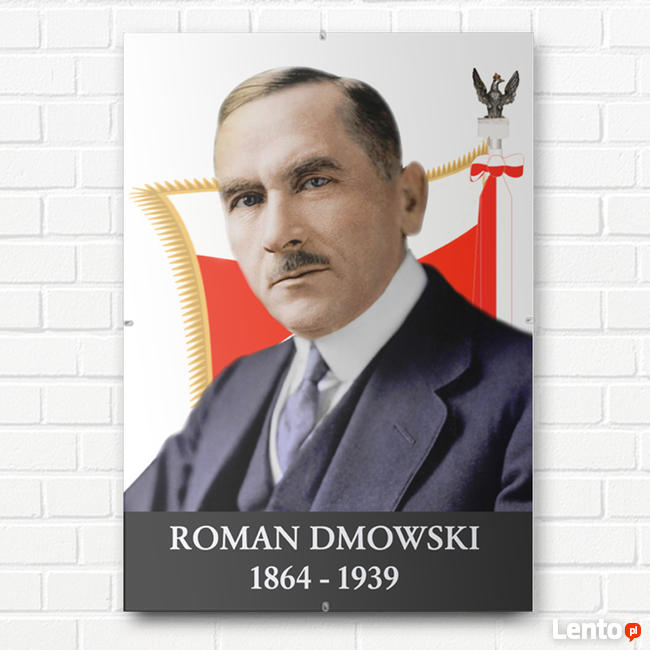 PORTRET ZDJĘCIE ROMAN DMOWSKI W ANTYRAMIE OBRAZ A4