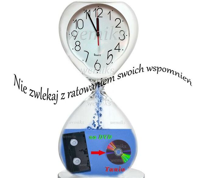 Tanie przegrywanie kaset VHS na płyty DVD - 8 zł za godzinę