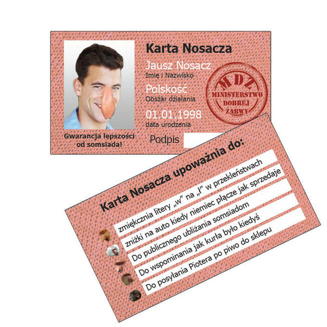 PREZENT NA URODZINY: DOWÓD ŚMIESZNY DOKUMENT TOŻSAMOŚCI