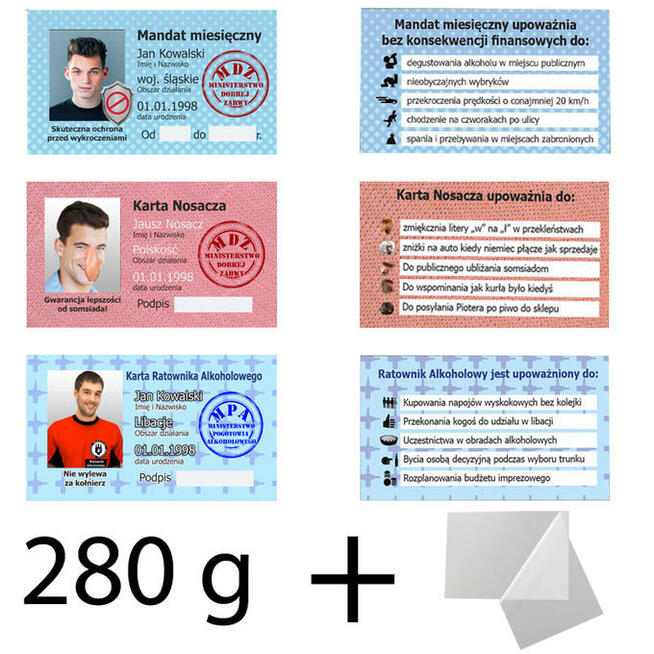 PREZENT NA URODZINY: DOWÓD ŚMIESZNY DOKUMENT TOŻSAMOŚCI