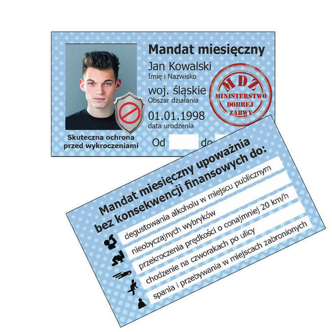 PREZENT NA URODZINY: DOWÓD ŚMIESZNY DOKUMENT TOŻSAMOŚCI