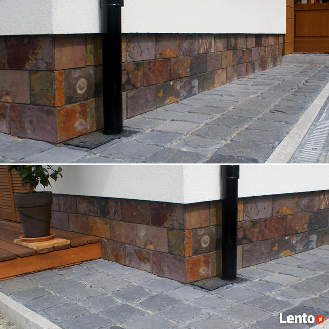 Płytki kamienne łupek 30x15 Multicolor Mushroom ściany