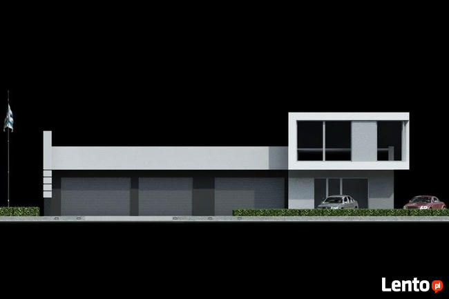 Nowoczesny warsztat samochodowy GOTOWY projekt PS-SS-V3 EKO