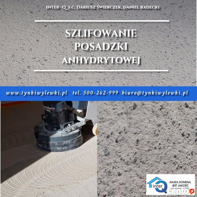 SZLIFOWANIE WYLEWKI, wylewki MASZYNOWE i ANHYDRYTOWE