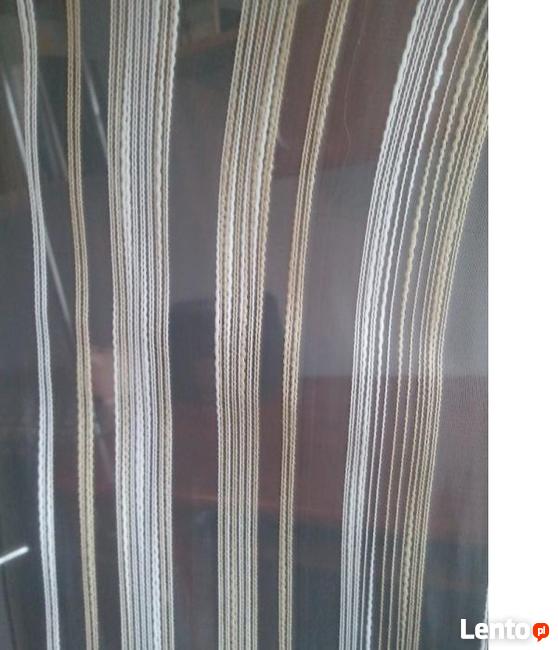 Firana organza krem prążki 220-250 x 230 ,firanka organtyna