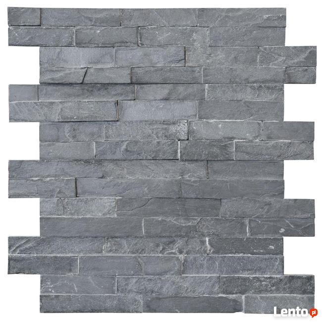 Panel ścienny łupek czarny black slate 10x36 ściany elewacje