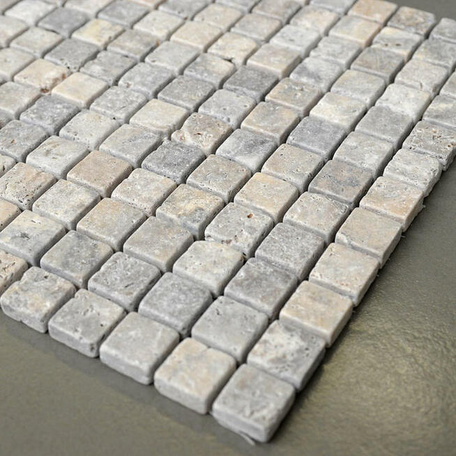 Kamień naturalny! Mozaika trawertynowa! Podłoga, ściana. Ash