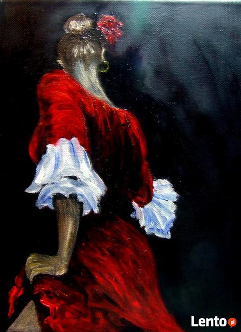 Sprzedam obraz - Portret - Tancerka flamenco - olej