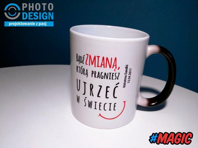 Foto kubki, kubki reklamowe z grafika tekstem i zdjeciem