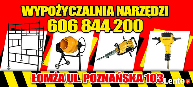Wypożyczalnia sprzętu Łomża