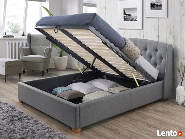 Łóżko tapicerowane z pojemnikiem