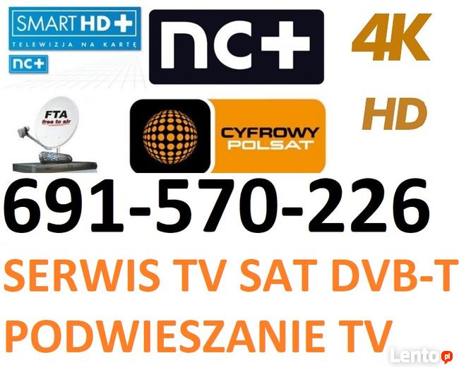 MONTAZ SERWIS TV-SAT, DVB-T,LTE, PODWIESZANIE TV 691570226