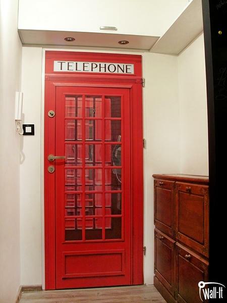 Fototapeta do szkoły angielska budka telefoniczna czerwona